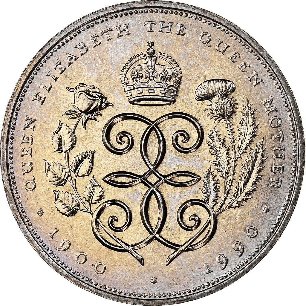 Grande-Bretagne, Elizabeth II, 5 Pounds, 1990, Cupro-nickel, SPL+, KM:962