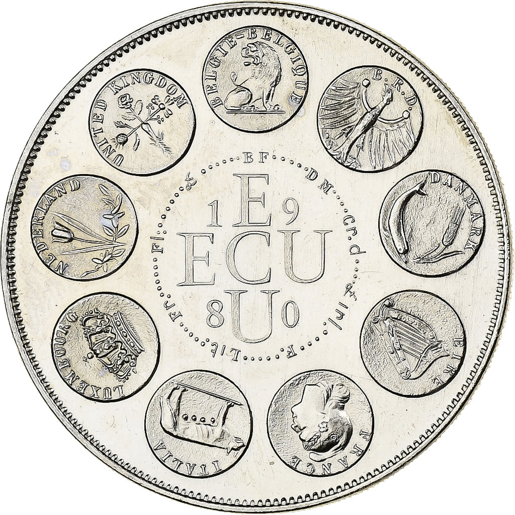 France, Medal, Ecu Europa, Europe Assise, 1980, Copper-nickel, Rodier, MS(64)
