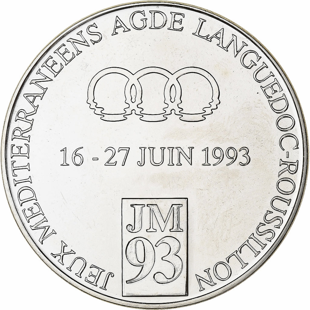 France, Medal, Jeux Méditerranéens, 1993, Copper-nickel, MS(65-70)