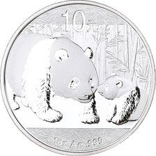 Chine, 10 Yuan Panda 2011, 1 once Argent, KM 1980