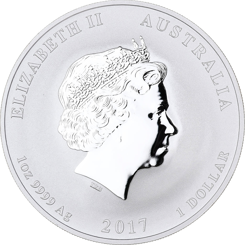 Australia, 1 Dollar, Year of the Rooster, 2017, 1 Oz, Plata, FDC