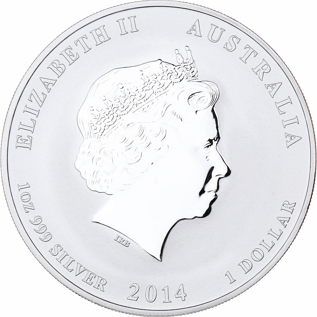 Austrália, 1 Dollar, Year of the Horse, 2014, 1 Oz, Prata, MS(65-70)