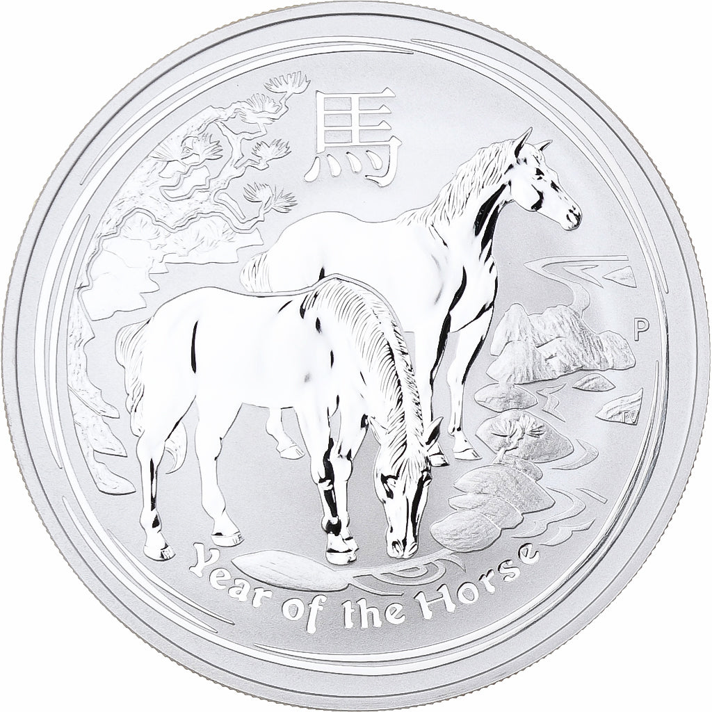 Austrália, 1 Dollar, Year of the Horse, 2014, 1 Oz, Prata, MS(65-70)