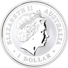 Australie, Elizabeth II, Dollar, Année du Serpent, 2001, Perth, Argent, FDC