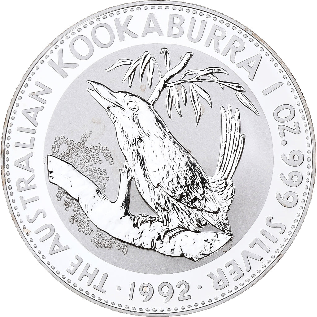 Australia, 1 Dollar, Australian Kookaburra, 1992, 1 OZ,BU, Argento, FDC, KM:164