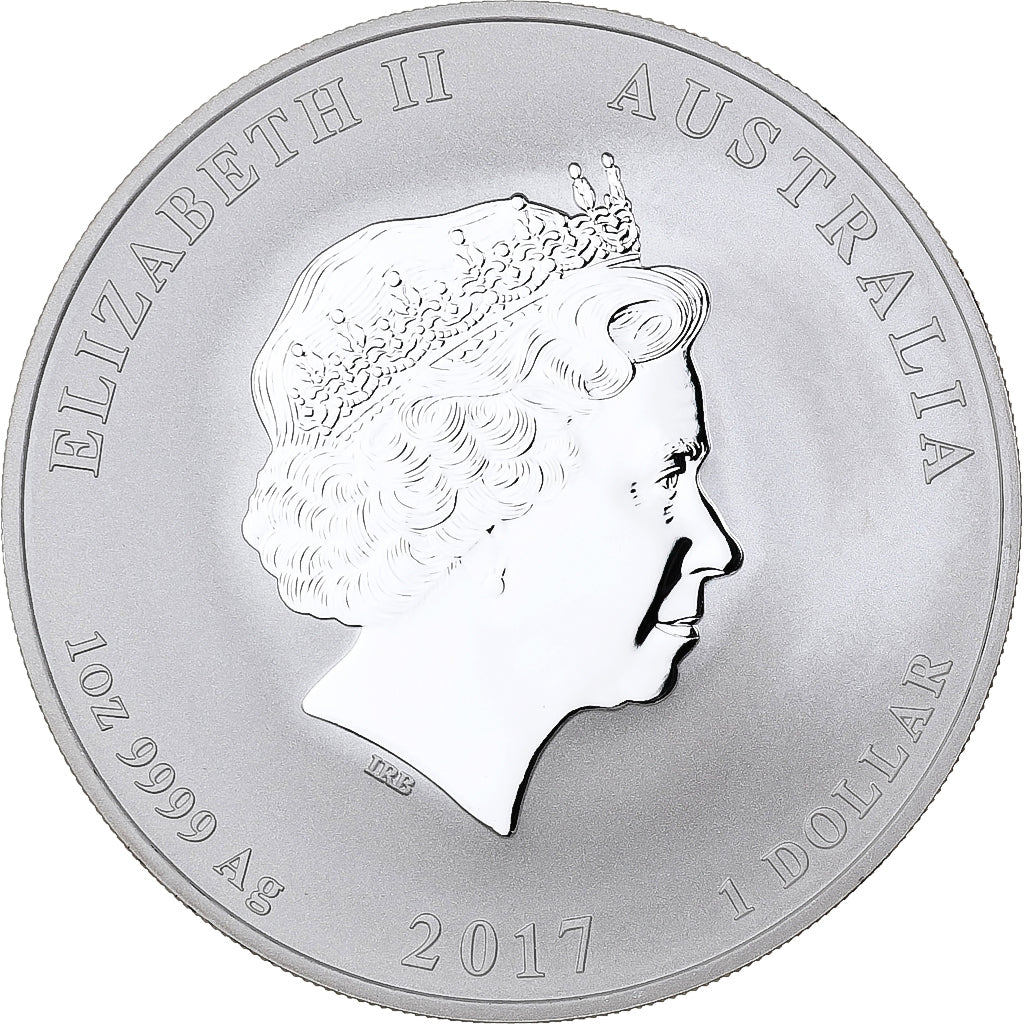 Australia, 1 Dollar, Year of the Rooster, 2017, 1 Oz, Srebro, MS(65-70)