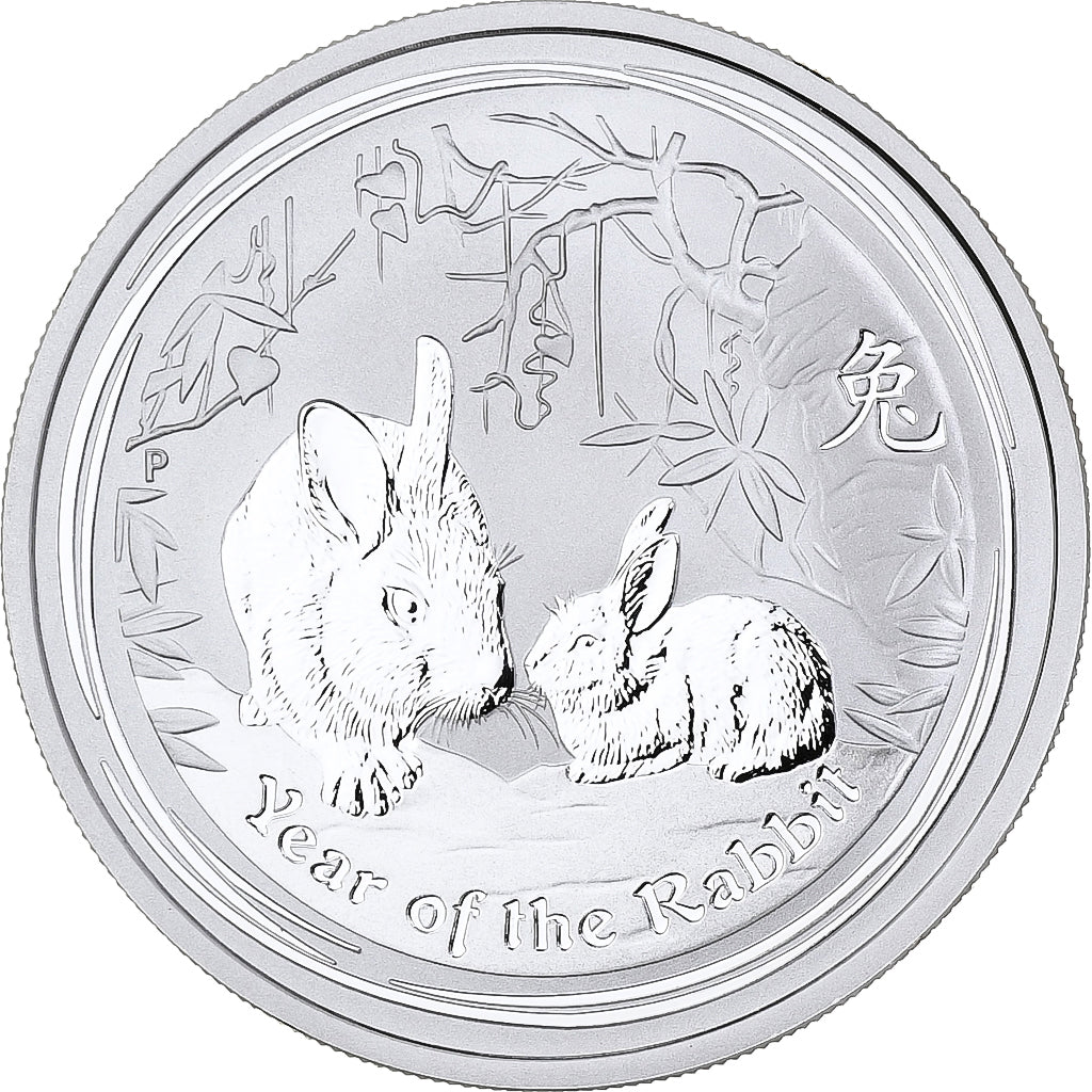 Australia, Elizabeth II, 50 Cents, Year of the Rabbit, 2011, Perth, Plata, FDC