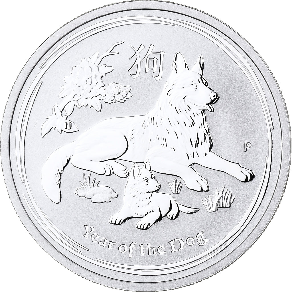 Australia, Elizabeth II, 50 Cents, Year of the Dog, 2018, Perth, Silver