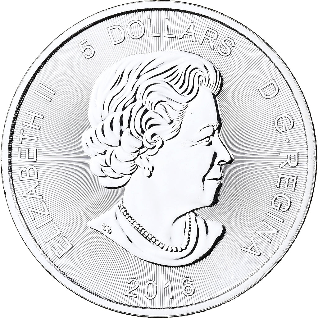 Canada, Elizabeth II, 5 Dollars, Cougar, 2016, Silver, MS(65-70)