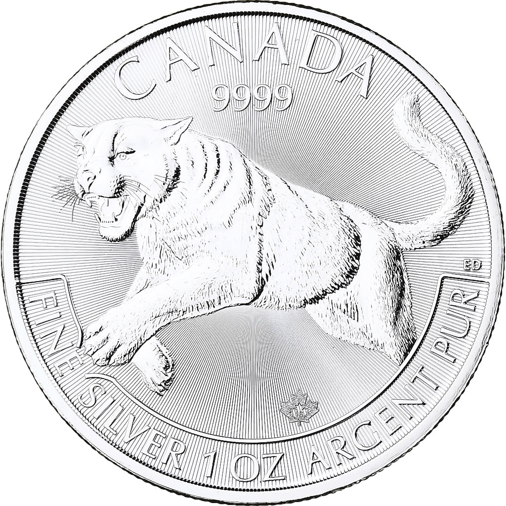 Canada, Elizabeth II, 5 Dollars, Cougar, 2016, Silver, MS(65-70)