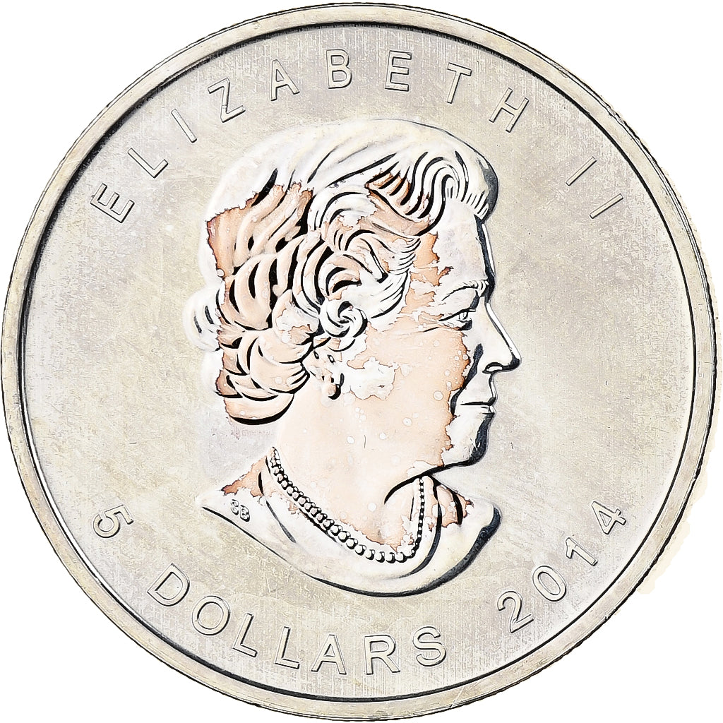 Canada, Elizabeth II, 5 dollars, 1 oz, Bald Eagle, 2014, Silver, MS(63)