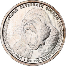 Repubblica del Congo, 5000 Francs CFA, Congo Silverback Gorilla, 2015, Argento