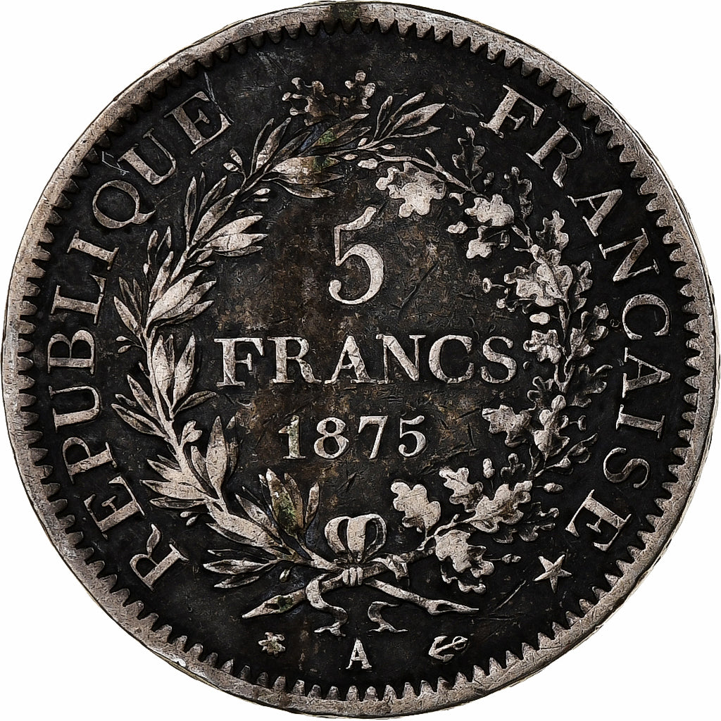 Monnaie, France, Hercule, 5 Francs, 1875, Paris, TB+, Argent, Gadoury:745a