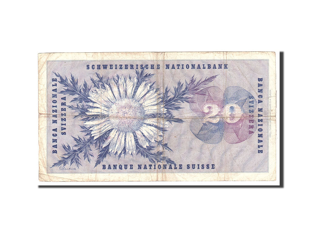 Banknote, Switzerland, 20 Franken, 1954, 1954-07-01, KM:46a, VF(20-25)