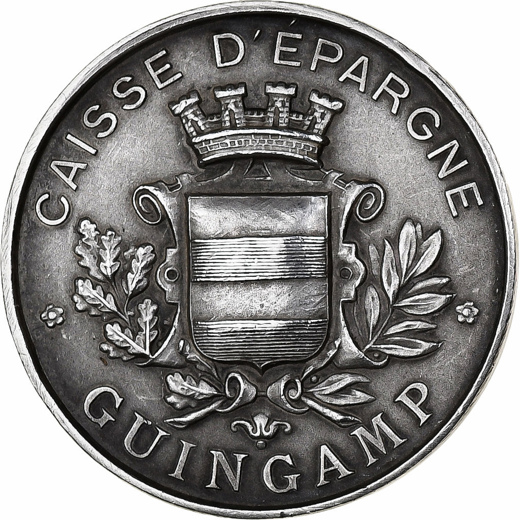 France, Medal, Caisse d'Epargne de Guingamp, Silver, AU(55-58)