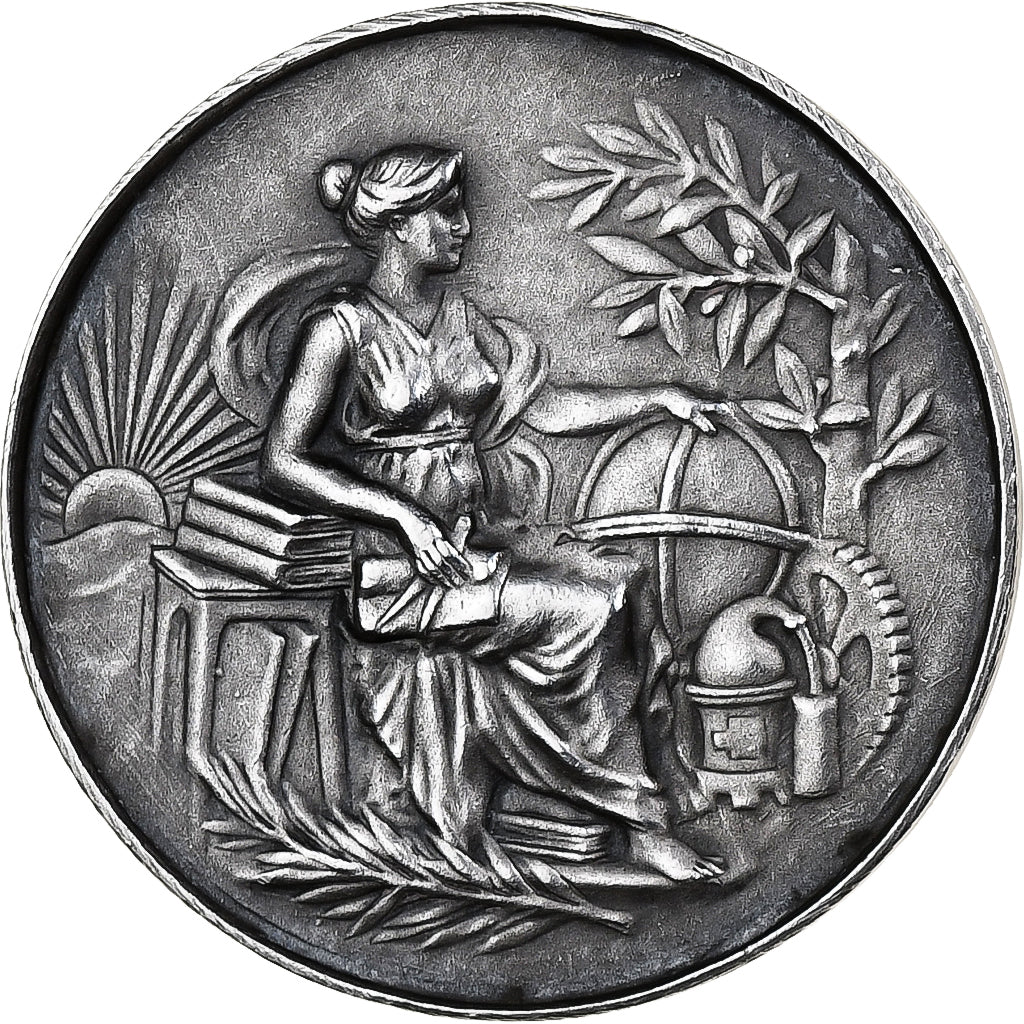 France, Medal, Caisse d'Epargne de Guingamp, Silver, AU(55-58)