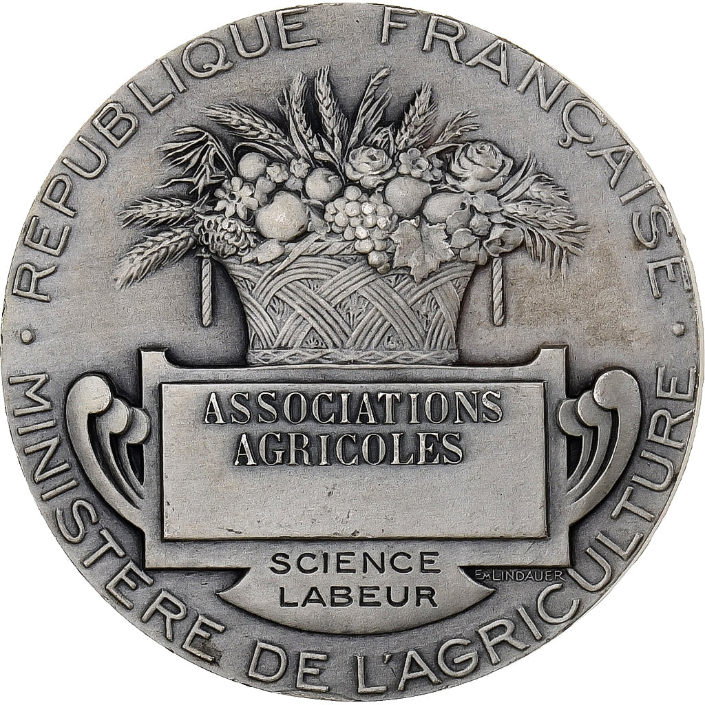 France, Medal, Ministère de l'Agriculture, Associations Agricoles, Silver