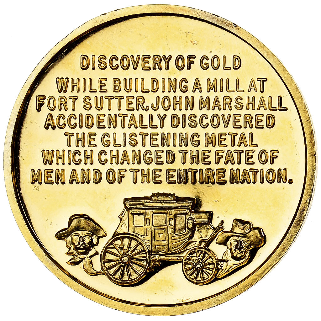 United States of America, Medaille, Discovery of Gold, 1972, Vermeil, UNZ