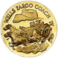 Stany Zjednoczone Ameryki, medal, Wells Fargo Coach, 1972, Vermeil, MS(63)