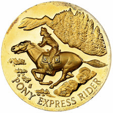 Stany Zjednoczone Ameryki, medal, Pony Express Rider, 1972, Vermeil, MS(63)