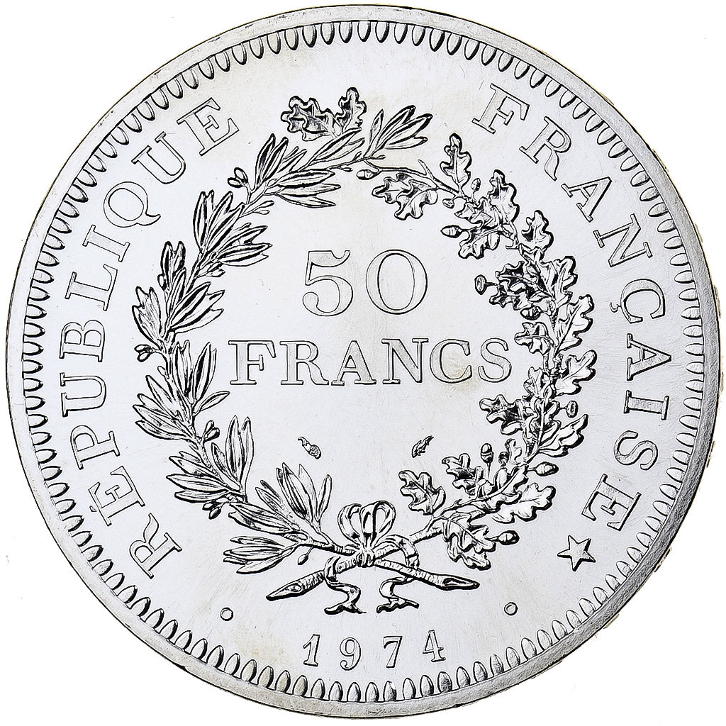 France, 50 Francs, Hercule, 1974, Paris, série FDC, Silver, MS(65-70)