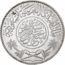 Saudi Arabia, Abd Al Aziz bin Sa’ud, Riyal, 1955, Paris, Silver, MS(63)