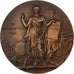 França, medalha, Instruction Publique, Cours d'Adultes, Eure, 1912, Bronze