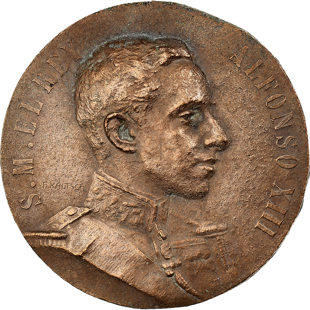 Spain, Medal, Alfonso XIII, Exposicion Internacional, Barcelona, 1912, Bronze