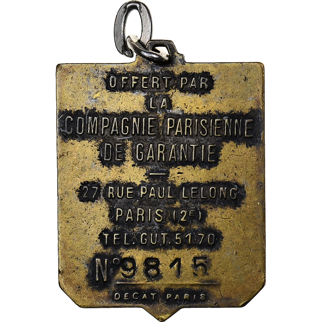 France, Medal, Compagnie Parisienne de Garantie, Bronze, EF(40-45)