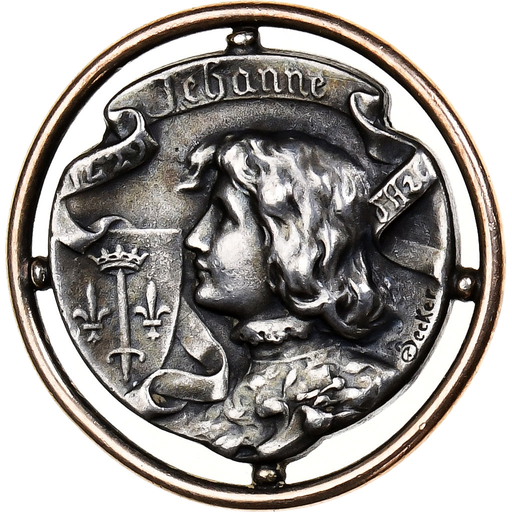 France, Broche, Jeanne d'Arc, Silvered bronze, EF(40-45)