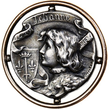 France, Broche, Jeanne d'Arc, Silvered bronze, EF(40-45)