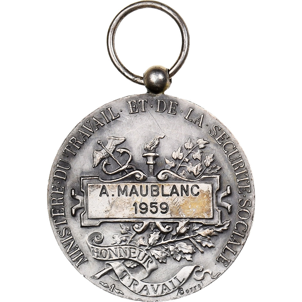 Francja, Ministère du Travail et de la Sécurité Sociale, medal, 1959, Bardzo