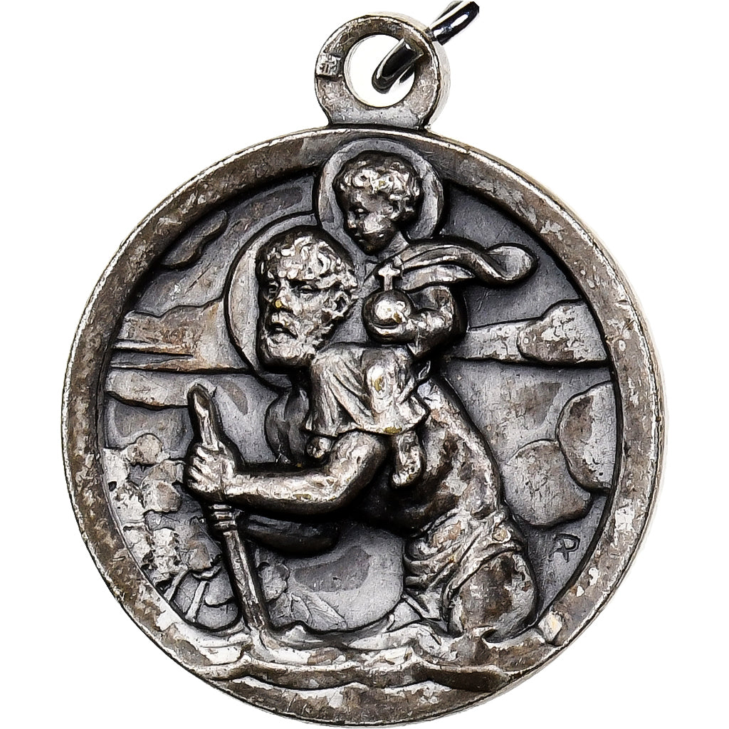 France, Medal, Saint Christophe, Silvered bronze, AU(55-58)