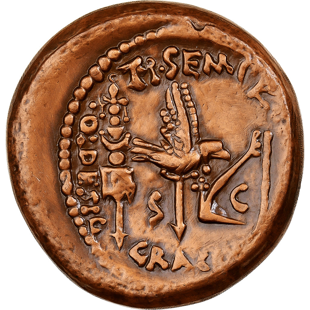 France, Medal, Reproduction, Denier Jules César, Cuivre, AU(50-53)