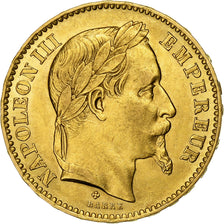 Frankrijk, Napoleon III, 20 Francs, 1866, Strasbourg, Goud, PR, Gadoury:1062