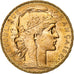 Francja, 20 Francs, Marianne, 1914, Paris, Złoto, MS(65-70), Gadoury:1064a