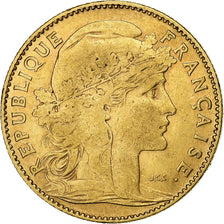 França, 10 Francs, Marianne, 1901, Paris, Dourado, EF(40-45), Gadoury:1017