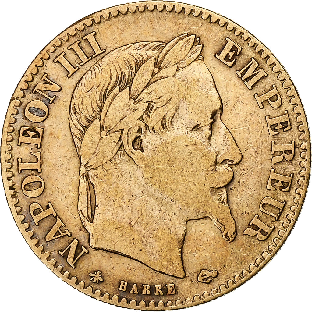 Francia, Napoleon III, 10 Francs, 1862, Paris, Oro, MB+, Gadoury:1015, KM:800.1