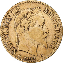 Francia, Napoleon III, 10 Francs, 1862, Paris, Oro, MB+, Gadoury:1015, KM:800.1