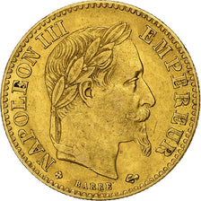 Francja, Napoleon III, 10 Francs, 1862, Strasbourg, Złoto, EF(40-45)