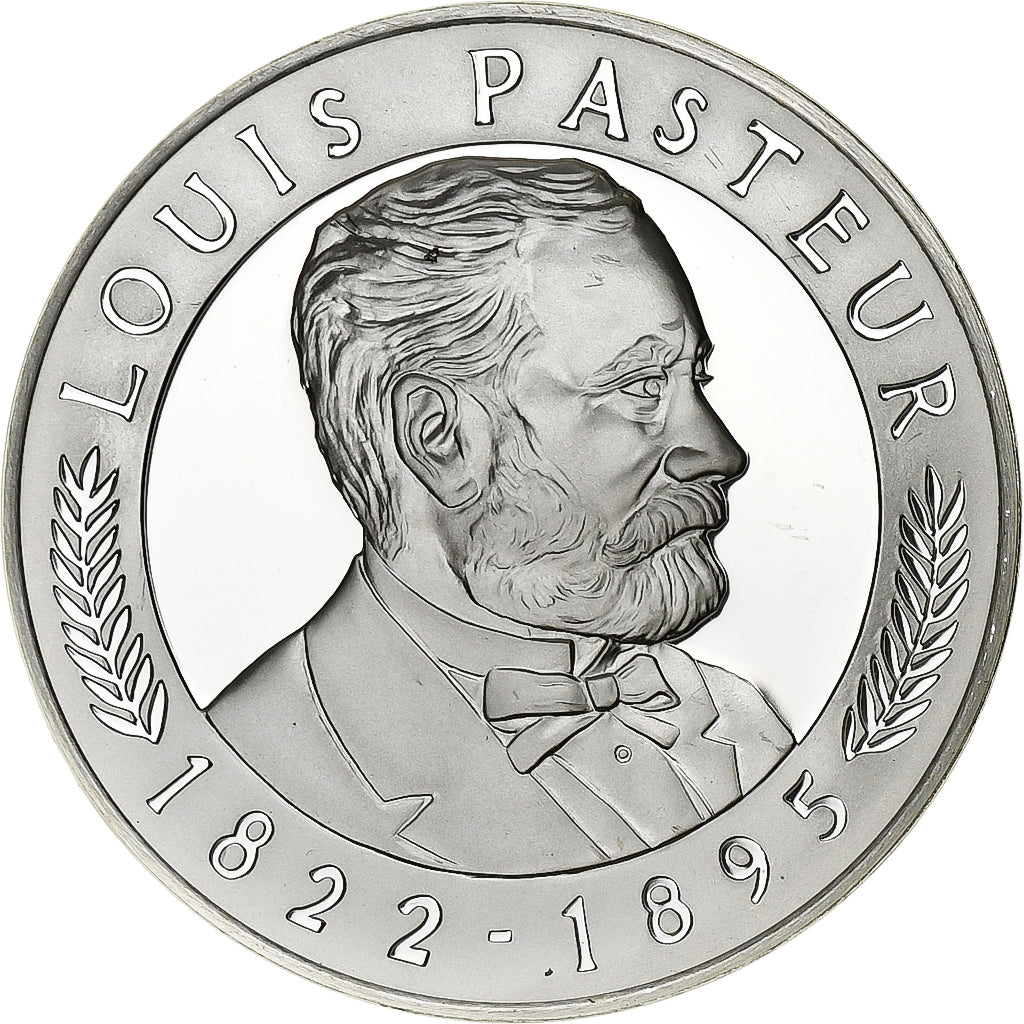 France, Medal, Louis Pasteur (1822-1895), 100ème Anniversaire, Silver