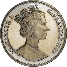 Gibraltar, Elizabeth II, 2.8 Ecus, Eurotunnel, 1993, Copper-nickel, MS(64)