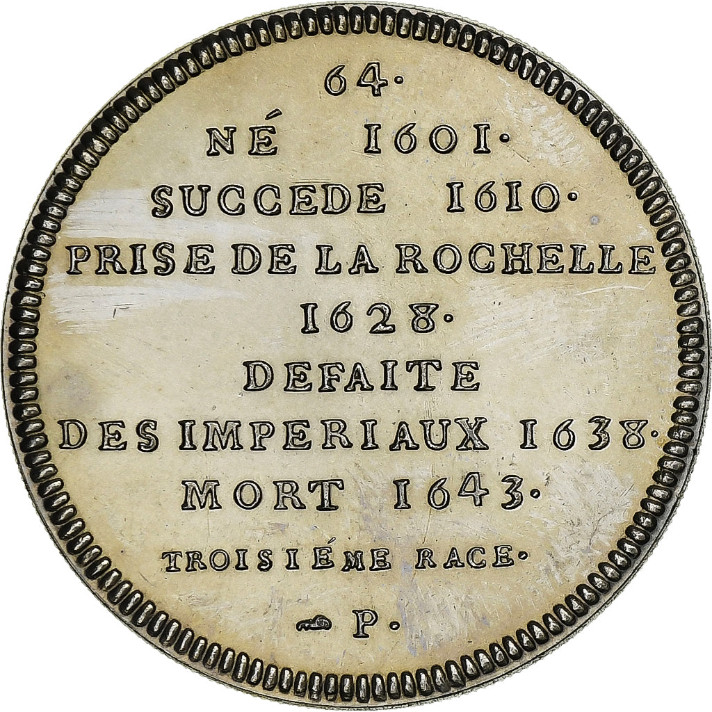 France, Medal, Les rois de France, Louis XIII, Nickel, MS(64)