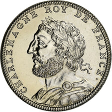 France, Medal, Les Rois de France, Charlemagne, Nickel, MS(64)
