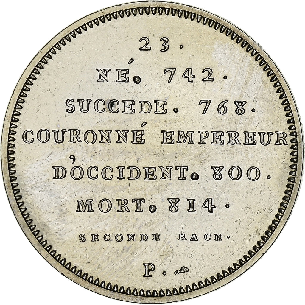 France, Medal, Les Rois de France, Charlemagne, Nickel, MS(64)