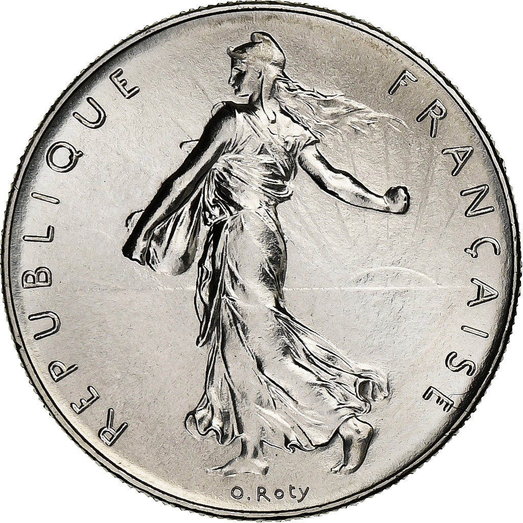Moneta, Francja, Semeuse, Franc, 1974, Paris, série FDC, MS(65-70), Nikiel