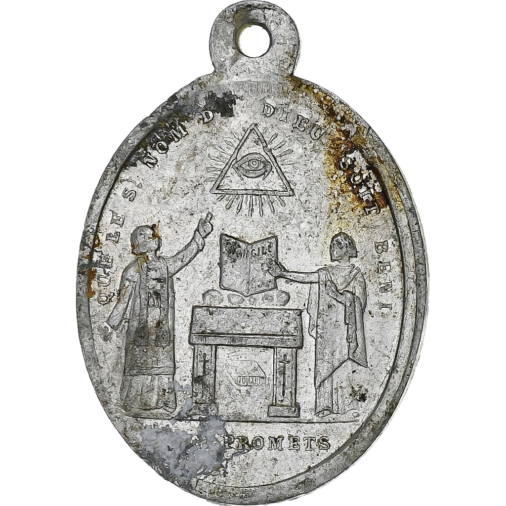 France, Medal, Que le Saint Nom de Dieu soit Béni, Aluminium, VF(20-25)