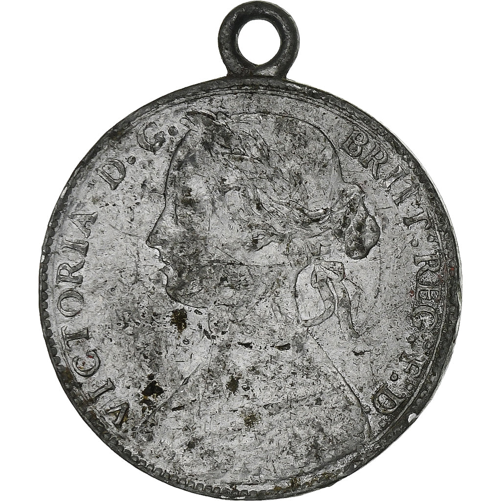 France, Médaille, Penny, Victoria, 1860, Aluminium, TB