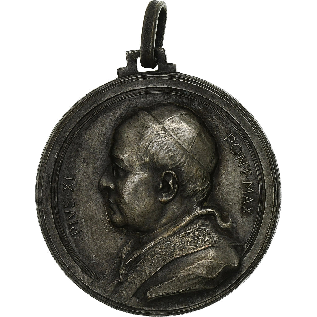 Vatican, Medal, Le Pape Pie XI, Pastor Bonus, Silvered bronze, Boninsegna