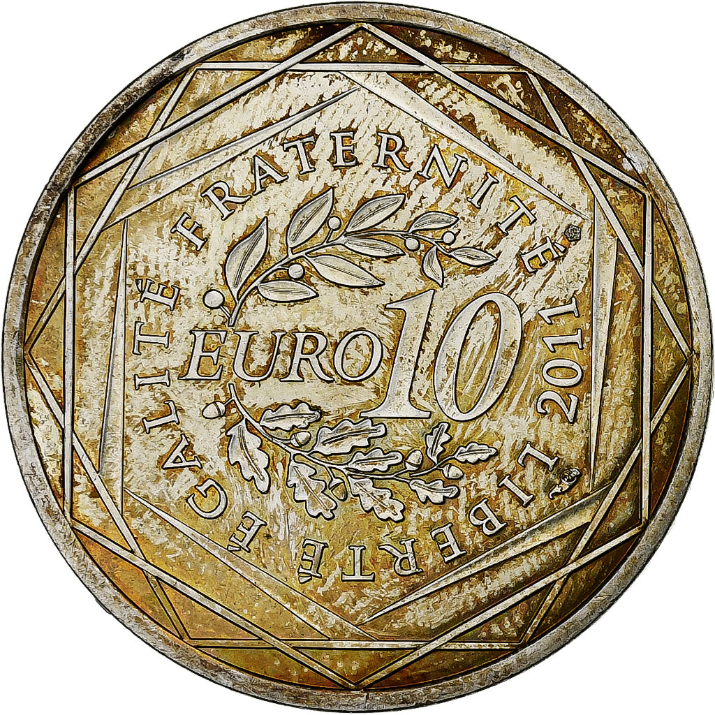 França, 10 Euro, Euros des régions, Champagne-Ardenne, 2011, Paris, Prata